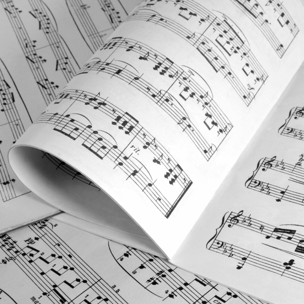 Partition musicale – métaphore de la mélodie intérieure
