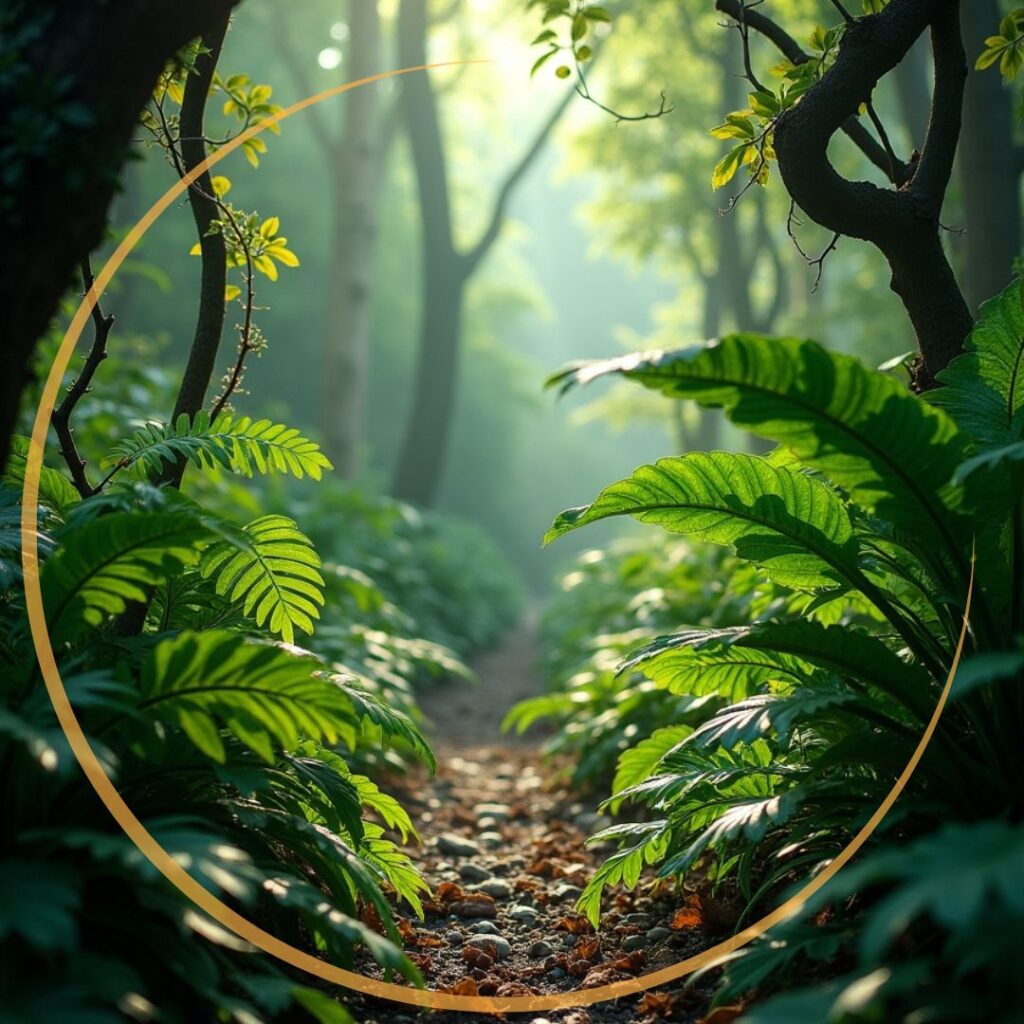 lumière et ouverture dans la forêt