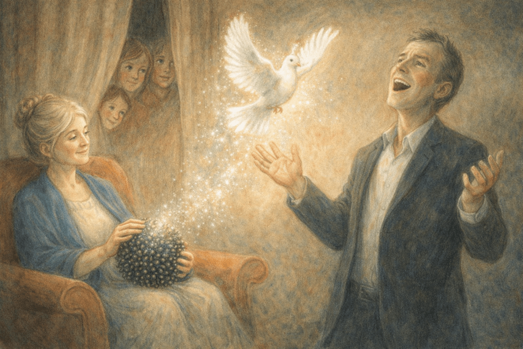 Le rêve se transforme en colombe